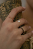 Elastic Ring Natural Stones Rose Quartz and Rhodochrosite
