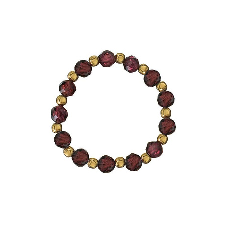 Pierścionek elastyczny kamienie naturalne granat