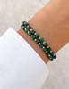 Bransoletki na gumce - malachit z hematytem