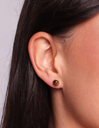 3 cm gold-plated, faceted hoop earrings