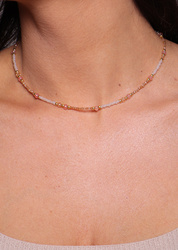 Necklace made of natural spinel stones