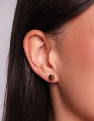 3 cm gold-plated, faceted hoop earrings