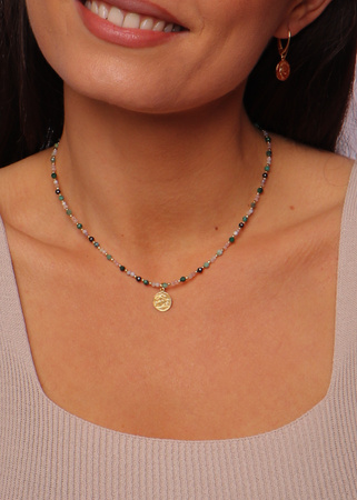 Naszyjnik Znak Zodiaku Byk Kamienie Naturalne z Zawieszką