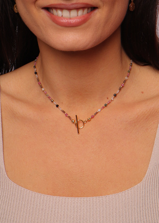 Naszyjnik Znak Zodiaku Koziorożec Kamienie Naturalne Toggle