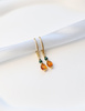 3 cm gold-plated, faceted hoop earrings