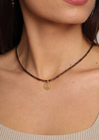 Necklace made of natural spinel stones