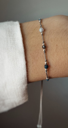 Bracelet Sagittarius zodiac silver balls