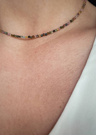 Naszyjnik z kamieni naturalnych Mix Turmalinów