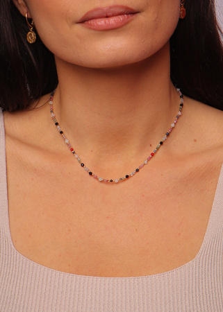 Naszyjnik Znak Zodiaku Waga Kamienie Naturalne