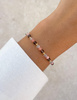 Bracelet on rubber band agate mossy with hematite - abundance, confidence, optimism