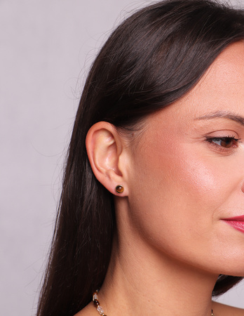 3 cm gold-plated, faceted hoop earrings