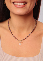 Necklace made of natural spinel stones