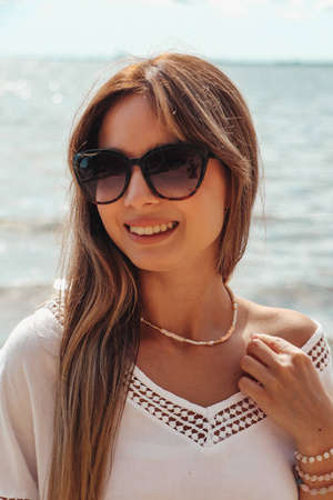 Naszyjnik Koraliki Katsuki i Perły Naturalne