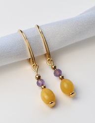 3 cm gold-plated, faceted hoop earrings