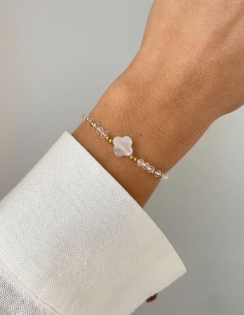 Bransoletka na nici z kryształem górskim - intuicja, koncentracja, oczyszczenie