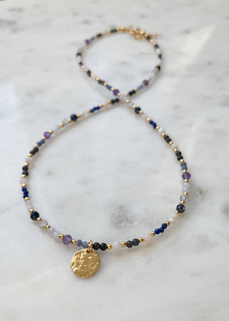 Naszyjnik Znak Zodiaku Strzelec Kamienie Naturalne z Zawieszką