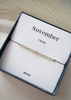Birthstone Bracelet for November Silver