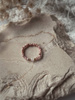 Elastic Ring Natural Stones Rose Quartz and Rhodochrosite