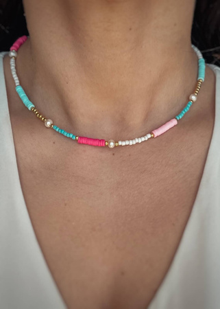 Naszyjnik Koraliki Katsuki i Perły Naturalne