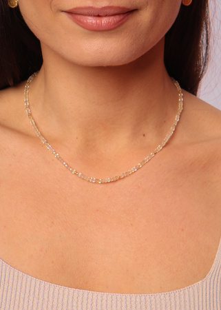 Naszyjnik cytryn kostka z zawieszką