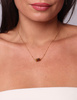 Necklace made of natural stones dendritic agate gold-plated toggle with a pendant