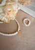 Pearl Necklace "Mia" gold-plated silver  with a pendant