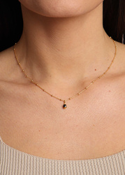 Necklace made of natural stones dendritic agate gold-plated toggle with a pendant