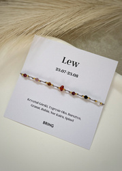 Bracelet zodiac sign Leo with gilded balls