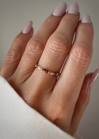 Pierścionek elastyczny rodonit