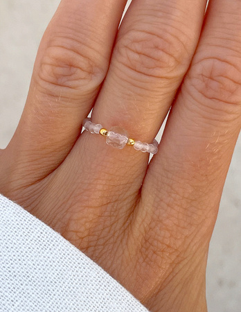 Pierścionek elastyczny - Kryształ Górski