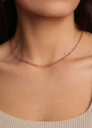 Necklace made of natural spinel stones