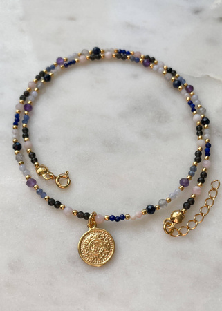 Naszyjnik Znak Zodiaku Strzelec Kamienie Naturalne z Zawieszką