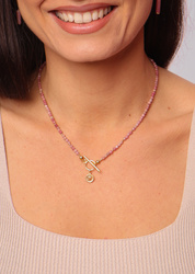 Necklace made of natural spinel stones