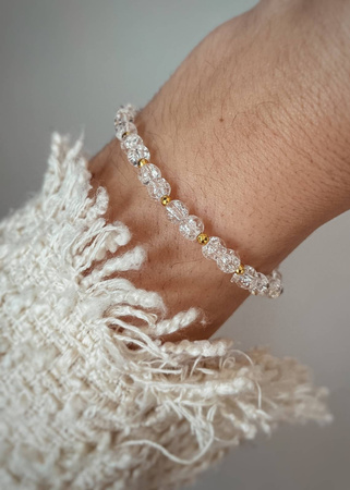 Bransoletka na gumce z Kryształów Górskich