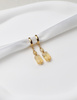3 cm gold-plated, faceted hoop earrings