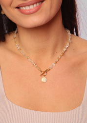 Necklace made of natural spinel stones