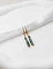 3 cm gold-plated, faceted hoop earrings