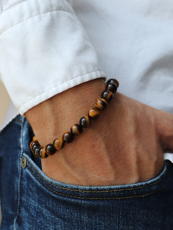 Bransoletka męska - tygrysie oko