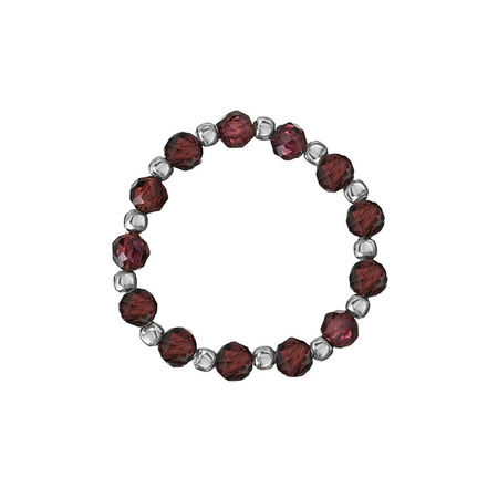 Pierścionek elastyczny kamienie naturalne granat