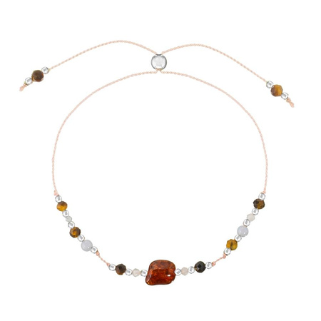 Bransoletka znak zodiaku Bliźnięta srebrne kulki 