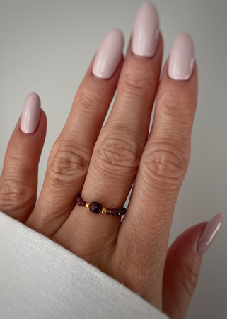 Pierścionek elastyczny granat