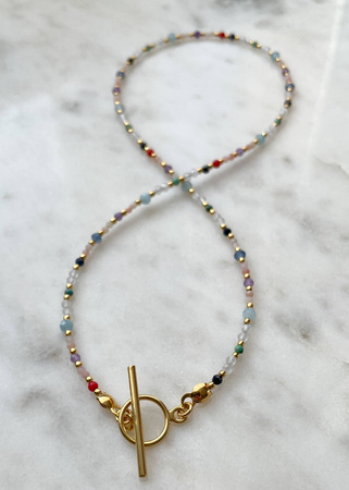 Naszyjnik Znak Zodiaku Ryby Kamienie Naturalne Toggle