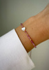 Bracelet and Ring Set - Rose Quartz, Rhodochrosite and Mother of Pearl