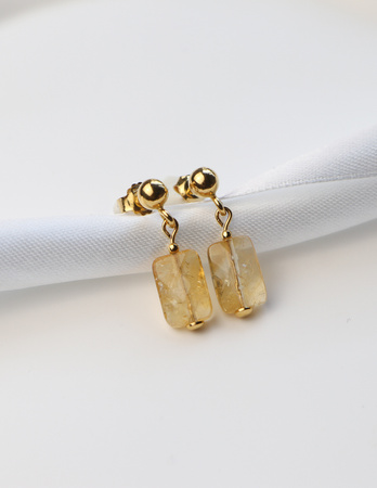 3 cm gold-plated, faceted hoop earrings