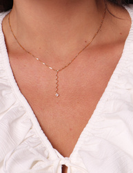 Necklace made of natural stones dendritic agate gold-plated toggle with a pendant