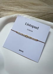 Birthstone Bracelet for November Gold-Plated Silver