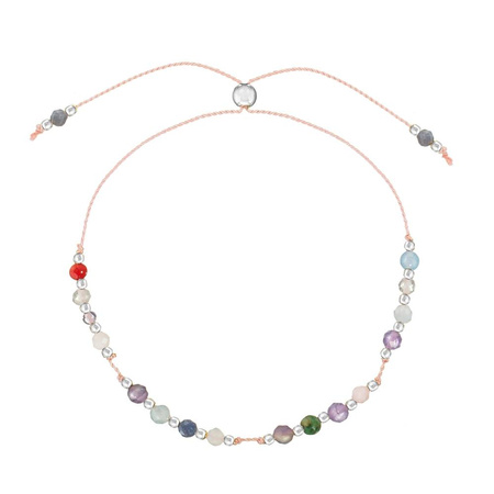 Bransoletka znak zodiaku Ryby srebrne kulki