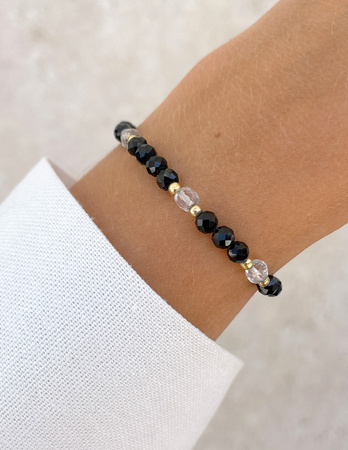 Talizman - czarny turmalin, kryształ górski, hematyt - ochrona i równowaga