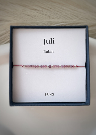 Birthstone Bracelet for July Silver
