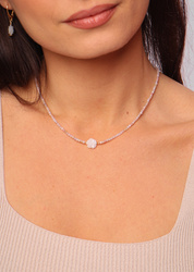 Necklace made of natural spinel stones